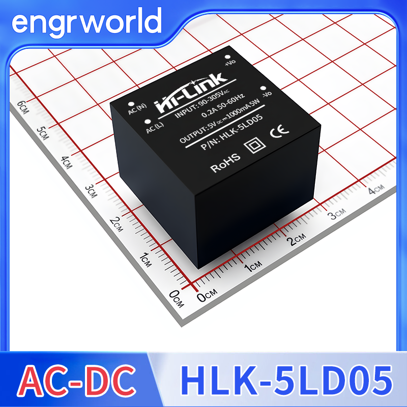 85~305Vac wide Input AC/DC 3W 5V/9V/12V/15V/24V Step Down Mini Power Supply Converter Switch Power Module HLK-3LD05