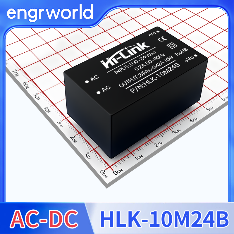 Hi-link AC/DC power supply 220V to 3.3V5V12V15V24V isolation and voltage regulation module step-down power converter module HLK-10M24B